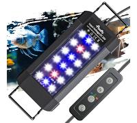 Pawfly Aquarium Light for 15-26 CM Tanks, 6 W Fish Tank Light, Full Spectrum Aquarium Lights, Extendable LED Fish Lamp with Timer, Daytime/Night Modes & Adjustable Brightness for Freshwater