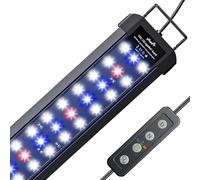 Pawfly Aquarium Light for 45-60 CM Tanks, 14 W Fish Tank Light, Full Spectrum Aquarium Lights, Extendable LED Fish Lamp with Timer, Daytime/Night Modes & Adjustable Brightness for Freshwater