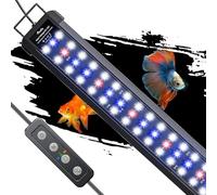 Pawfly Aquarium Light for 90-120 CM Tanks, 28 W Fish Tank Light, Full Spectrum Aquarium Lights, Extendable LED Fish Lamp with Timer, Daytime/Night Modes & Adjustable Brightness for Freshwater