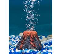 Pawfly Aquarium Volcano Ornament Kit Fish Tank Decoration Mini Resin Volcanic Decor for Fish Tank Landscape Realistic Mountain with Air Stone Bubbler Airline Tubing Accessories for Oxygenation