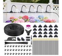 Pawfly Automatic Garden Irrigation System Kit, 360° Adjustable Drip Irrigation System for Garden, 30 m Garden Watering System with Nozzles for Greenhouse, Raised Beds & Vegetable Gardens