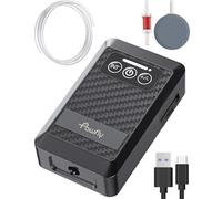 Pawfly Battery Powered Aquarium Air Pump Electric Type-C Rechargeable Oxygen Pump for 20-75 L Fish Tank 1.5 L/min Portable Silent Aerator Pump with Metal Back Clip for Power Outage and Outdoor Fishing