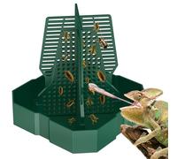 Pawfly Chameleon Feeding Bowl, Climbable Chameleon Feeder, Bearded Dragon Feeder, Large Plastic Reptile Feeder Box, Bearded Dragon Food Bowl, Insect Feeder, Bug Bowl for Lizards, Geckos, and Frogs