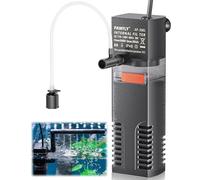 Pawfly Fish Tank Filter, Internal Submersible Power Filter with 55 GPH 200 L/H Water Pump and Sponge for 11 L to 38 L Aquarium, Small Multifunctional Filter for Filtration Circulation and Oxygenation