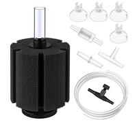 Pawfly Large Aquarium Bio Sponge Filter Quiet Betta Fry Shrimp and Small Fish Foam Filter with Airline Tubing Suction Cups Check Valve Connectors and Control Valve Accessories for 240 Litre Fish Tank