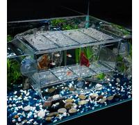Pawfly Large Fish Breeding Box For Fish Tank Hatchery Incubator Baby Fish Tank with 6 Suction Cups Acrylic Hatching Box for Baby Fish Shrimp Betta Small Acclimation Isolation Box