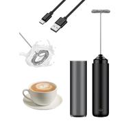 Pawfly Rechargeable Milk Frother Wand, Milk Frother Handheld with Stainless Steel Whisk, Portable Coffee Frother, Powerful Electric Drink Mixer Foam Maker for Cappuccino Latte Matcha Hot Chocolate