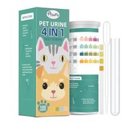 Pawfly Urine Test Strips for Cats & Dogs, 100 4-in-1 Pet Testing Strips for Ketone Glucose Specific Gravity & pH, Urinalysis Test Strips for Vets, Accurate Diabetes Testing for Diabetic Pets
