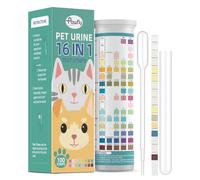 Pawfly Urine Test Strips for Cats & Dogs, 100 Strips UTI Test Kit for 16 Parameters, Pet Urine Testing Strips, Veterinary Urinalysis Test Strips for Ketone, Glucose, Blood, Specific Gravity pH & More