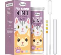 Pawfly Urine Test Strips for Dogs & Cats, 100 Strips, 4 in 1 Pet Urine Testing Strips for Leukocytes, Nitrite, Protein & Blood, UTI Test Strips, Urinalysis Test Strips for Vets