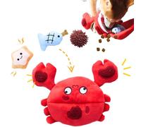 Pawfoo Lab Squeaky Dog Chew Toys, Dog Puzzle Toy IQ Training, Interactive Dog Toys, Durable Dog Toys for Tug of War to Keep Them Busy, Snuffle Dog Toys for Small Medium Large Dogs (Red Crab)
