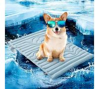 PawFroste Dog Cooling Mat, Rapid Cool Pet Cool Mat with Double-Sided Ice Silk, Easy-Clean & Anti-Scratch, Portable Breathable Self Cooling Pad for Cats Dogs in Hot Summer (#C,XL)