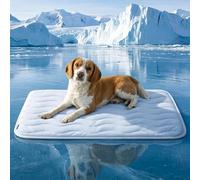 PawFroste Dog Cooling Mat, Rapid Cool Pet Cool Mat with Double-Sided Ice Silk, Easy-Clean & Anti-Scratch, Portable Breathable Self Cooling Pad for Cats Dogs in Hot Summer (#E,XL)