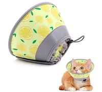 Pawfun Cat Cone Collar Soft, Comfortable Cat Recovery Collar Pet Cone for Small Large Cats, Lightweight Elizabethan Collar for Cats Kittens After Surgery Prevent from Licking Wounds, Yellow, S