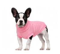 Pawfun Cozy Stretch Dog Turtleneck Sweater -Soft Warm Dog Knit Sweaters for Boy Girl Pets, Christmas Sweater Pullover for Small Medium Large Pup Winter Outfit,Pink M