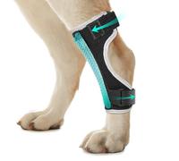 Pawfun Dog Leg Braces for Back & Front Legs- Dog Hock & Ankle Joint Brace for Weak Back Legs with 2 Metal Strips, Reflective Trim for Sprain, Injury, Arthritis, Wound Recovery,Black,2XL