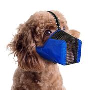 Pawfun Mesh Dog Muzzle, Breathable Soft Dog Muzzle with Reflective Straps for Secure Fit, Prevents Biting, Chewing Scavenging - Adjustable for Small Medium Large Dogs,Blue,XS