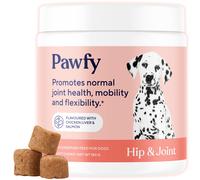 Pawfy Hip & Joint Chews for Dogs | Glucosamine, Chondroitin & MSM Formula | Supports Mobility, Flexibility & Joint Comfort | Senior & Large