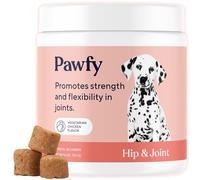 Pawfy Hip Joint Supplement for Dogs with MSM Vitamins Glucosamine Chondroitin for , Breed - Supports Mobility Bones for with Omega 3-30 Chews, Medium, Small, Large