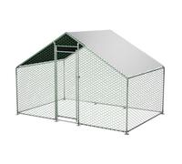 PawHaven Chicken Pet Run Cage Walk In Coop Kennel Rabbit Dog Puppy Poultry Hen Animal Hutch House Enclosure Playpen Outdoor Shade Running 3X2X2M CRC01 Metal Hammered Silver