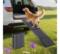 PawHaven Folding Dog Ramp Non-Slip Pet Ramp for Cars Sofa Bed - Dog Steps for Car, Large & Small Dogs, Lightweight Portable, 180X44CM