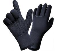 PAWHITS 3mm Neoprene Gloves for Men Women, Waterproof Thermal Diving Gloves | Five Finger Anti-Slip Wetsuit Winter Glove for Kayaking Snorkeling Surfing Swimming Paddling and Other Water Sports
