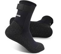 PAWHITS Neoprene Wetsuit Socks, 3mm Diving Socks with Adjustable Strap, Thermal Anti-slip Water Sock for Scuba Snorkeling Surfing Kayaking (S)