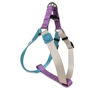 Pawhuggies Tri-Color XS Dog Harness, Adjustable Step-in Design Puppy Harness, Heavy Duty, Easy Walk, for Small Dogs, White Blue Purple