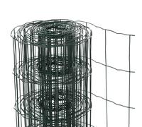 PawHut 0.6M x 10M Chicken Wire Mesh Roll Rabbit Poultry Animal Fence PVC Coated Steel Metal Garden Netting Fencing Green