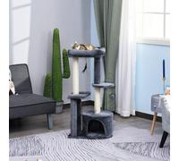PawHut Cat Multi-Activity Tree Tower w/Perch House Scratching Post Play Ball