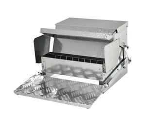 PawHut 11.5kg Capacity Automatic Chicken Poultry Feeder with a Galvanized Steel and Aluminium Build, Weatherproof Design Aosom UK