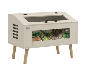 PawHut 111L Reptile Vivarium Terrarium with Tempered Glass Windows, Openable Top for Snake Lizards, Horned Frogs, Chameleons, Hamsters, Gerbils, 80 x 50 x 60cm