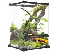 PawHut Glass Reptile Terrarium 12L Vivarium for Tortoises 20 x 20 x 30cm