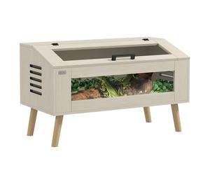 PawHut 140L Reptile Vivarium Terrarium with Tempered Glass Windows, Openable Top for Snake Lizards, Horned Frogs, Chameleons, Hamsters, Gerbils, 100 x 50 x 60cm