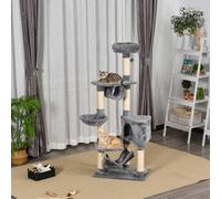 PawHut Cat Tree for Indoor Cats Condo Tower Multi-level Height 150CM Kittens Activity Stand House with Toys & Various Scratching Posts