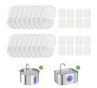 PawHut 16 Pack Cat Water Fountain Filters, Replacement Filters Set for 3.2L/2.5L Automatic Pet Fountain