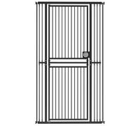 PawHut 180cm Extra Tall Cat Gate, Adjustable Pet Gate with 74-100 cm Wide, Pressure Fit, Pull-Ring Latch, Black
