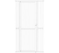 PawHut 180cm Extra Tall Pet Gate with 3.5 cm Narrow Gap, Pressure Mounted No Drilling Cat Gate for Doorways, 76-104cm Width