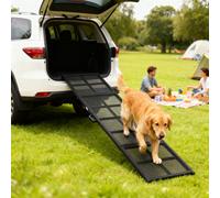 PawHut 191 x 20cm Dog Ramp for Car, Pet Stairs for Large Dogs, for SUVs, Black
