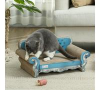 PawHut Cat Scratching Board 2-in-1 Cardboard with Catnip, Blue