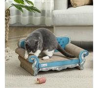 PawHut Cat Scratching Board 2-in-1 Cardboard with Catnip, Blue