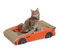 PawHut Car-shaped Cat Scratcher Cardboard 2 in 1 with Catnip, Red