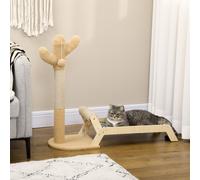 PawHut 2 in 1 Cat Scratching Post with Bed