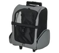 PawHut 2 in 1 Dog Backpack and Trolley, Pet Travel Backpack, Grey