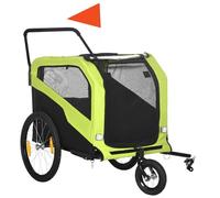 PawHut 2 in 1 Dog Bike Trailer Pet Stroller for Large Dogs with Hitch