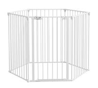 PawHut 2 in 1 Multifunctional Dog Pen 6 Panels for Medium Pets 90Hcm White