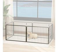 PawHut 2 Piece Dog Pen Expansion Pack for 60cm High Pet Playpen with 3 Connecting Stakes, Puppy Pen for Small Dogs