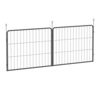 PawHut 2 Piece Dog Pen Expansion Pack for 60cm High Pet Playpen with 3 Connecting Stakes, Puppy Pen for Small Dogs Black