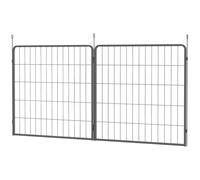 Pawhut 2 Piece Dog Pen Expansion Pack For 80Cm High Pet Playpen For S M Dogs In Grey Grey