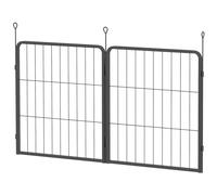 Pawhut 2 Piece Expansion Pack Dog Pen For Small Dogs, 60Cm Tall, Black